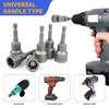 Set of 14 Magnets Hexagonal Socket, 6-19 mm Socket Wrench,