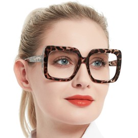 OCCI CHIARI Oversized Reading Glasses 2.0 Women Designer Large Frame Readers 1.0 1.5 2.0 2.5 3.0 3.5 1.25 1.75 2.25 2.75 4.0 (Grey, 2.0)