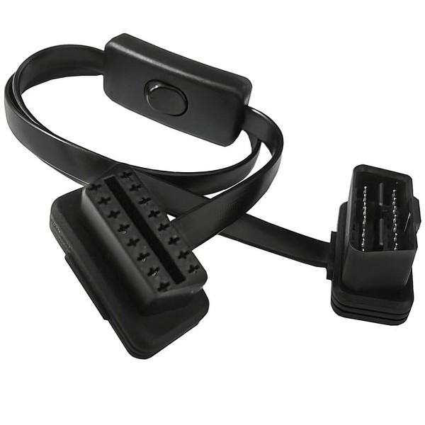 Halokny OBD2 Splitter Cable,Ultra-Thin OBDII 1 Male to 2 Female