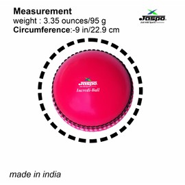 jaspo Incrediball Soft T20 Cricket Training Ball Quantity-1 Indoor Outdoor Play and Cricket Practice 229 Cm Circumference, PVC Material, Colour-Pink