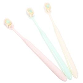 VICASKY 3pcs Soft Bristle Toothbrushes for Adults Wide Thin Brush Head Design Gentle Gum Care Home Use Oral Hygiene Cleaning for Hard to Reach Teeth