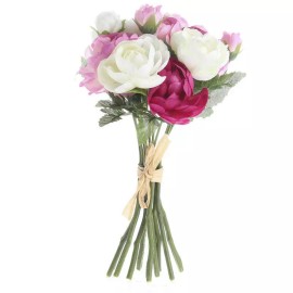 Factory Direct Craft Hues of Burgundy and Cream Ranunculus Bush