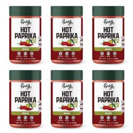 Pereg Hot Paprika with Oil (4.25 Oz x 6 Pack) - Gourmet Spicy Chili Pepper Seasoning Powder - Non-GMO, Gluten-Free, Non-Irradiated