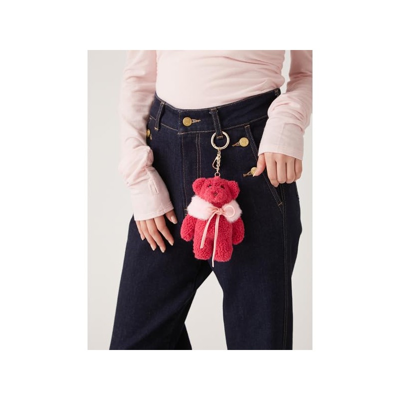 Lily Bear LWGG245332 Women's Plush Key Charm, Pink