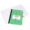 EPI Wide Ruled Marble Composition Notebook, Green, 100 Sheet, 4-Pack