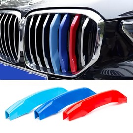 IIKSDII Front Grill Insert Trim Strips for 2019-2022 G07 X7 7-Beam Exact Fit Cover Accessories Sport Style 3pcs