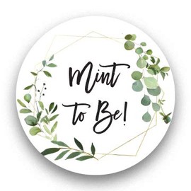 1" Round Mint to Be Candy Favor Stickers - 126 Labels