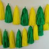 Tissue Paper Tassel Green and Yellow
