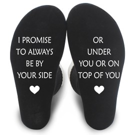 ANYEMW Anniversary Valentines Day Birthday Romantic Gifts For Wife Girlfriend Boyfriend, Novelty Socks For Men Women, 1 Pairs. (By your side, Cotton)