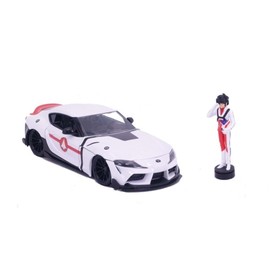 Robotech 1:24 2020 Toyota Supra Die-cast Car & 2.75" Rick Hunter Figure, Toys for Kids and Adults