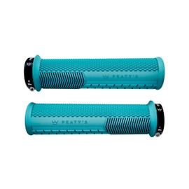 Peaty's Monarch Grips - Blue/Knurl/Thin - Race Control, Durable, Ergonomic Finger Bars, Comfort Thumb Pad, All Day Riding, All Weather & Terrain, MTB Enduro Downhill Ebike Mountain Bike
