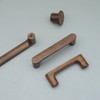 MFYS 6 Piece 5" Walnut Wood Drawer Pulls Handes Rustic