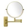 GURUN 8-Inch Double-Sided Wall Mount Makeup Mirror Antique Satin Brass