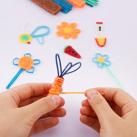 AUXSOUL 500 Pieces Wax Craft Sticks Non-Toxic Bendable Wax Sticks 100 Pairs Googly Eyes Kids Crafts Set DIY Crafting Kit for Kids DIY Art Supplies Toys