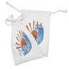 Ambesonne Summer Fabric Pouch Set of 2, Beach Theme Hot