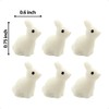 Mini Rabbit Hinge Heads Decorative Topper Set of 6 -
