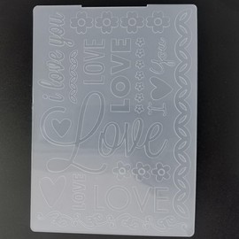 NZJ Merry Christmas Love Happy Valentine's Day Plastic Embossing Folders for Card Making Scrapbooking and Other Paper Crafts 5"x7"
