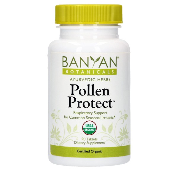 Banyan Botanicals Pollen Protect – Clinically Tested Organic Ayurvedic Supplement – For a Healthy Respiratory Response to Seasonal Irritants* – 90 Tablets – Non-GMO Natural Sustainably Sourced Vegan