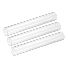sourcing map 2Pcs Clear Rigid Acrylic Pipe, 26mm(1.02") ID x 30mm(1.18") OD 10" Round Polycarbonate Tube Plastic Tubing for Plumbing, Lighting, Aquarium, DIY Projects