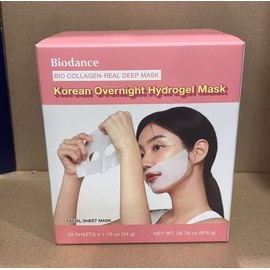 Biodance Bio Collagen-Real Deep Mask, Korean Overnight Hydrogel Mask 24 Sheets