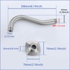 SWHYGER 8 Inch Angled Shower Arm Extension with Flange, Brushed