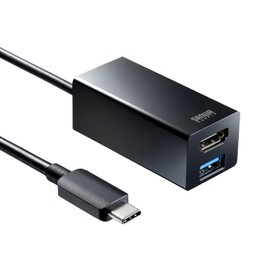 Sanwa Supply USB to 3TCH35BK HDMI Converter Adapter with USB Type-C Hub