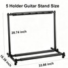5 Multi Guitar Stand Rack with Folding Design,Black Guitar Holder