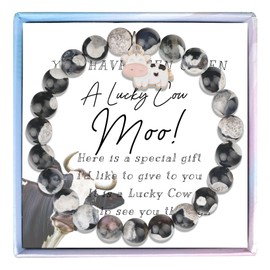 MollyQueen Lucky Cow Bracelet for Women Cow Gifts for Women Cow Gifts