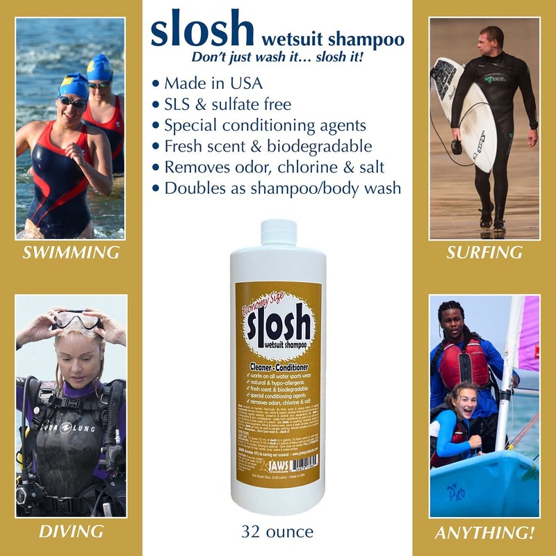 Just Add Water Jaws Slosh (Wetsuit Shampoo) 32 Ounce Cleaner