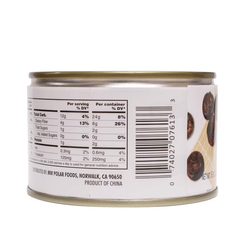 MW Polar Canned Vegetables Water Chestnuts, Sliced, 8 Ounce, (Pack