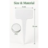 Waterproof T-Shaped Plant Labels for Garden Organization – Reusable PVC