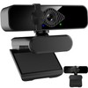 Makerstep Webcam for PC,HD 2K 1080P/30fps USB Webcam with Microphone,120°View