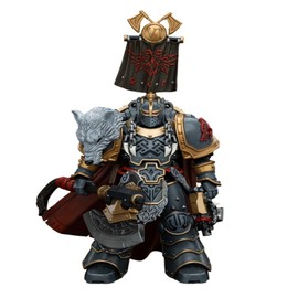 JOYTOY Warhammer Horus Heresy Space Wolves Legion Praetor with Power Axe and Combat Shield 4.9in 1/18 Scale Collectible Action Figure with Exquisite Design, Gifts for Fans & Collectors