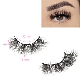 FARRED Fluffy Lashes Natural False Eyelashes Short Wispy Lash Pack 14 Pair Natural Look Cat Eye Strip Eyelash Small Fake Lashes Full Pestañas Sets for MUA and Beginners Daily Makeup (F11 | 7-16mm)