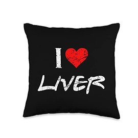 I Love Liver Throw Pillow