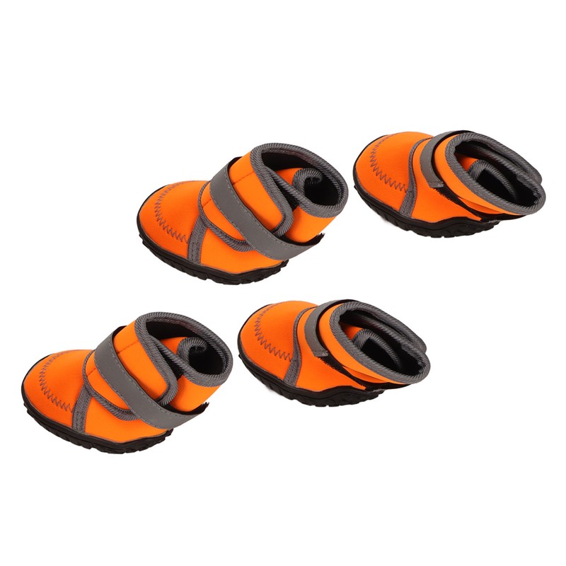 4pcs Dog Boots Soft Rubber Waterproof Pet Dog Paw Protector