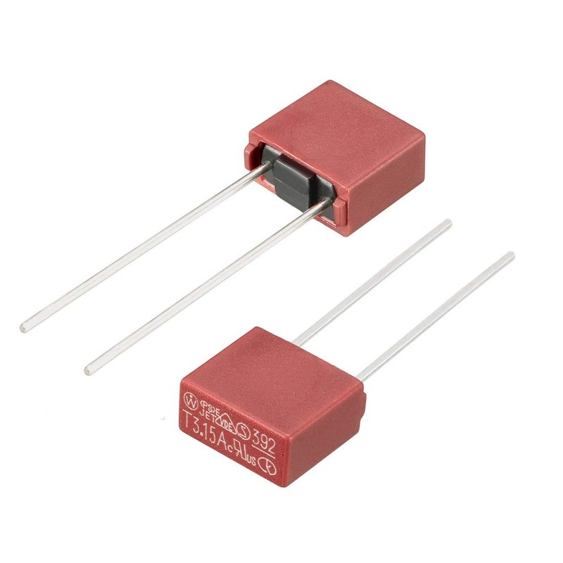 sourcing map 10Pcs DIP Mounted Miniature Square Slow Blow Micro