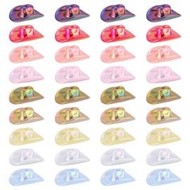 PH PandaHall 54pcs 9 Colors Acrylic Cowboy Hat Beads Mini Cowboy Hats Charms Western Cowboys Charm Small Hat Pendants Colorful Cowboys Beads for DIY Father's Day Bracelet Necklace Keychain Hanging