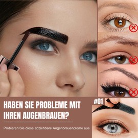 ARCHIDATE Peel Off Augenbrauen Gel, Wasserfeste Und Wischfeste Hochpigmentierte Augenbrauen Tattoo Brow Gel, Langanhaltend Augenbrauenfarbe Für Kurze/Spärliche Augenbrauen (#01)
