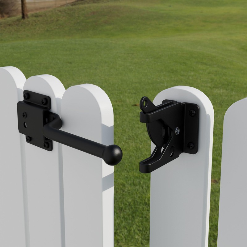 WINSOON Self Locking Fence Gate Latch for Wooden Fence Heavy