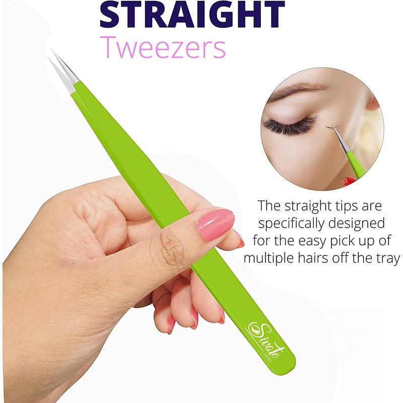 SIVOTE Lash Tweezers for Eyelash Extensions for Volume, Isolation &