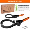 Toolwiz Rubber Strap Wrench Set, 2pcs for Pipes Below 6''