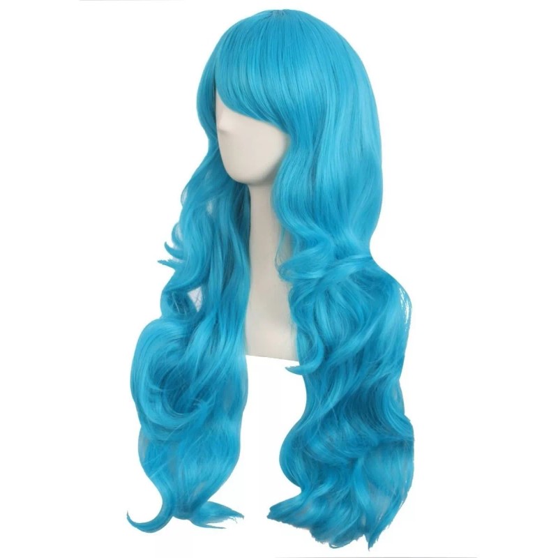 Mapofbeauty Peluca Larga Y Rizada 100 % Fibra Resistente (70