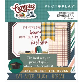 PHOTOPLAY Campus Life Ephemera Cardstock Die-Cuts, White