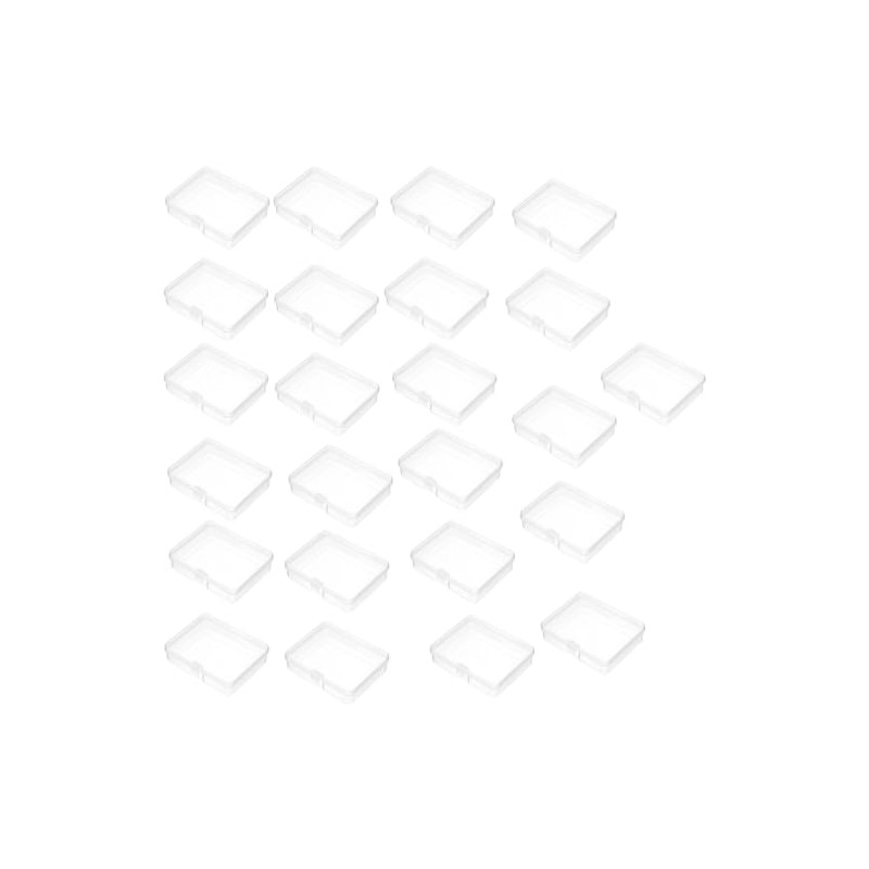 Mini Joyero Transparente, 24 Contenedores Pequeños de Plástico Transparente Con