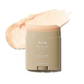 Abib Barra de protección Airy Sunstick de amplio espectro SPF50+ 0.81 oz / 23 g (semimate) | Protector solar coreano en barra de protección solar, sin Whitecast, protector solar Barra, resistente al