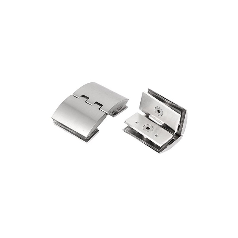 Sourcingmap Frameless Shower Door Hinge 8mm Thick Glass to Glass