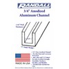 92" Long - Anodized Aluminum U-Channel 6063 Alloy T-6 Temper