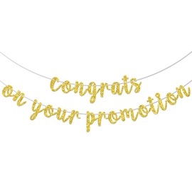 Congrats on Your Promotion Banner, Look at You Getting Promoted Party Decorations, So Proud of You, Job Promotion Decor, Congratulations Decoration Supplies Gold Glitter