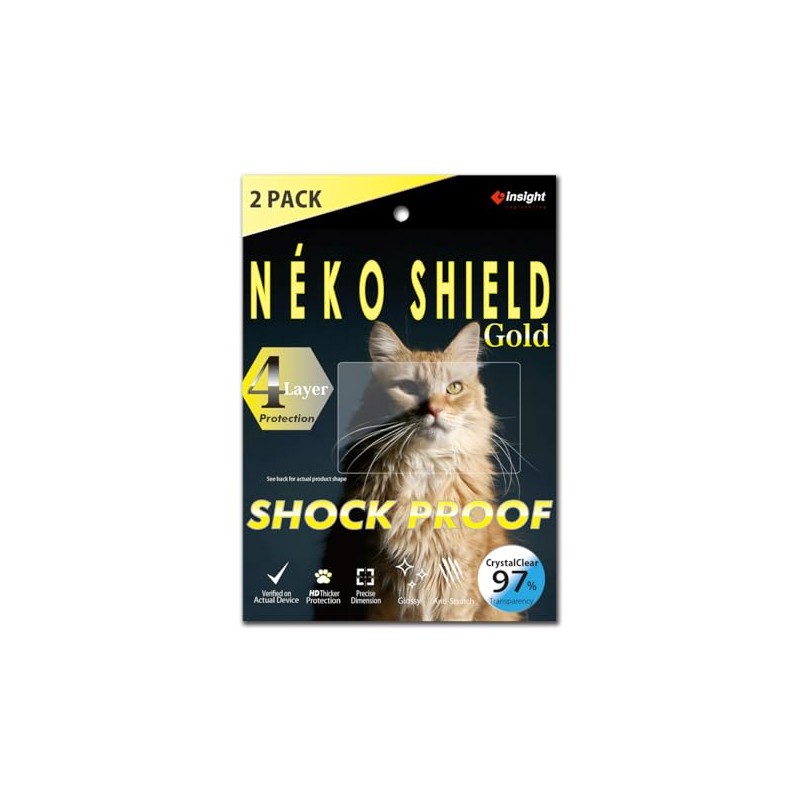Insight Engineering NEKO Shield Gold Shock-Proof Ultra-Clear Screen Protector (2
